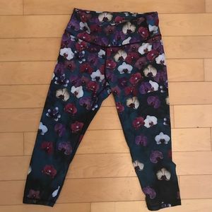 Eden Activewear Floral Workout Capri Leggings